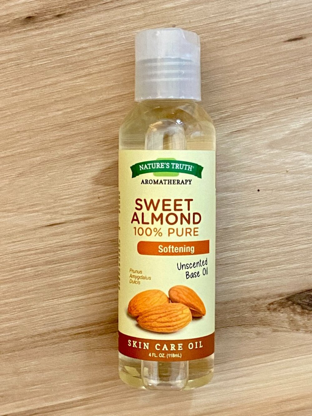 Nature's Truth Aromatherapy Pure Unscented Base Oil Sweet Almond 4 oz